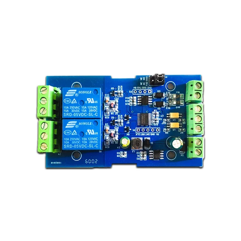 Modbus RTU 7-24 В анти-обратный релейный модуль RS485/TTL 2-канальный переключатель 485 вход