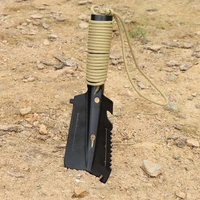 multifunctional survival shovel outdoor camping paracord stainless steel convenient equipment self driving tour vehicle small
