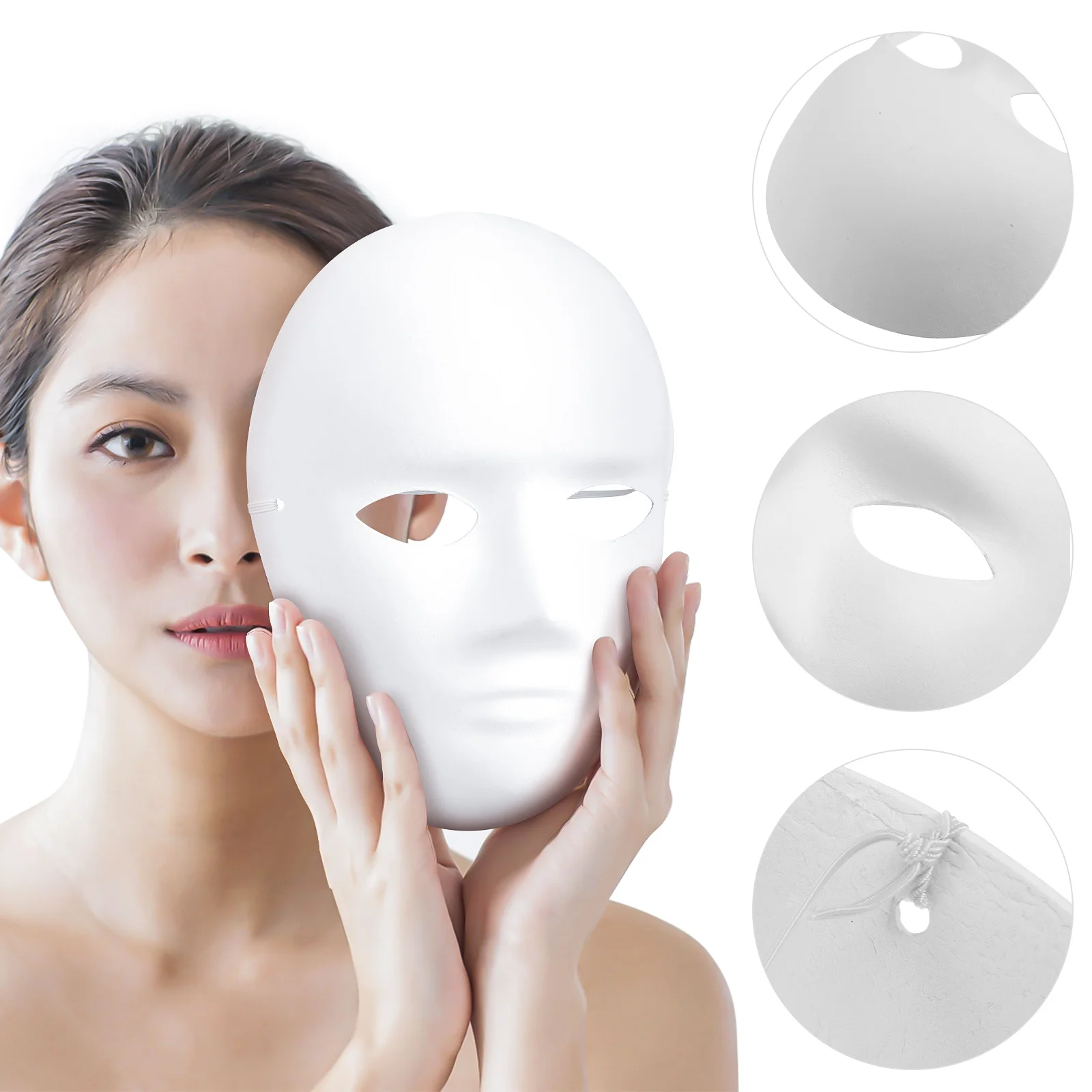 4 шт. Хэллоуин маска белый мужской лицо целлюлоза пустые маски для рисования DIY