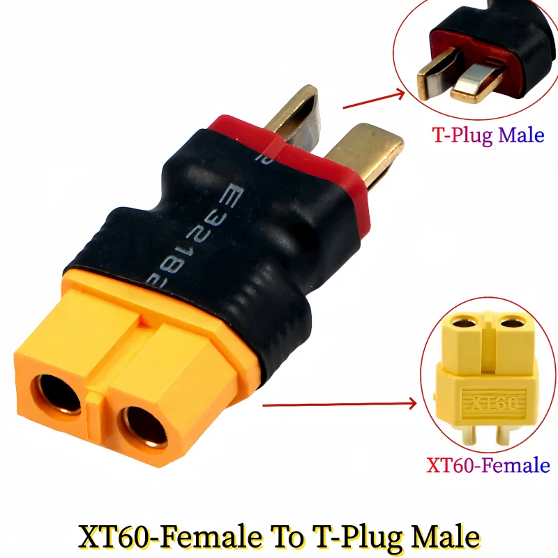 Фото Адаптер Model T plug на XT60 - для преобразования портов питания авиамоделей, зарядных устройств, моторов и ESC. №3