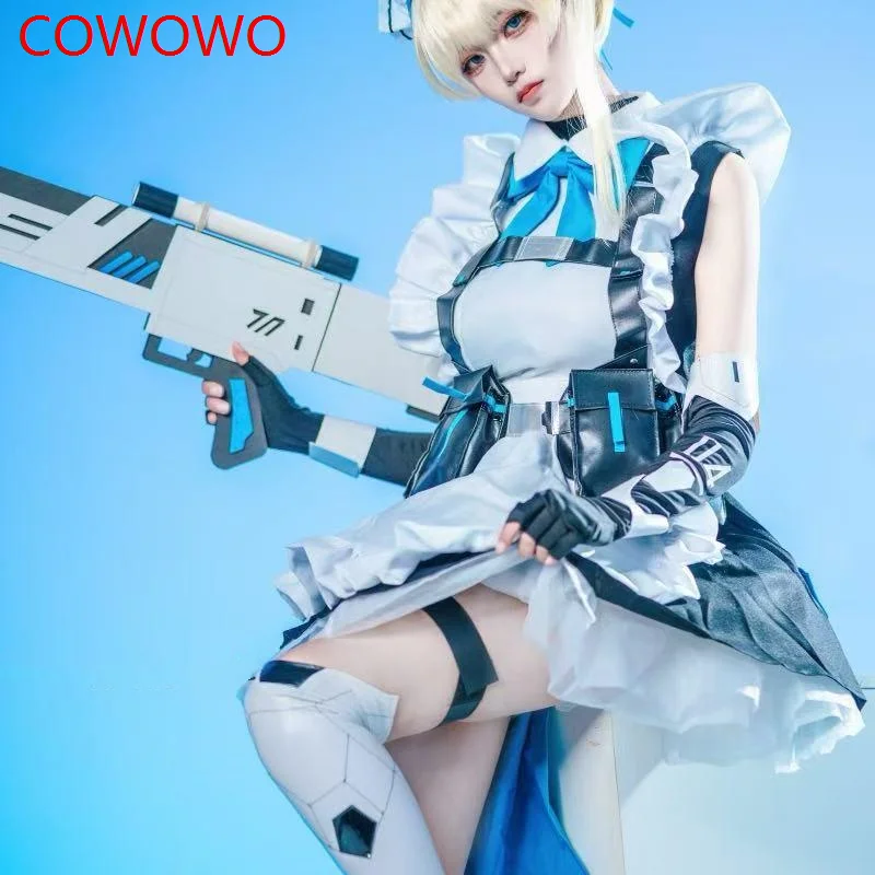 COWOWO Blue Archive Asuma Toki Maid Outfit Косплей Костюм Cos Game Аниме Вечеринка Униформа Хэллоуин