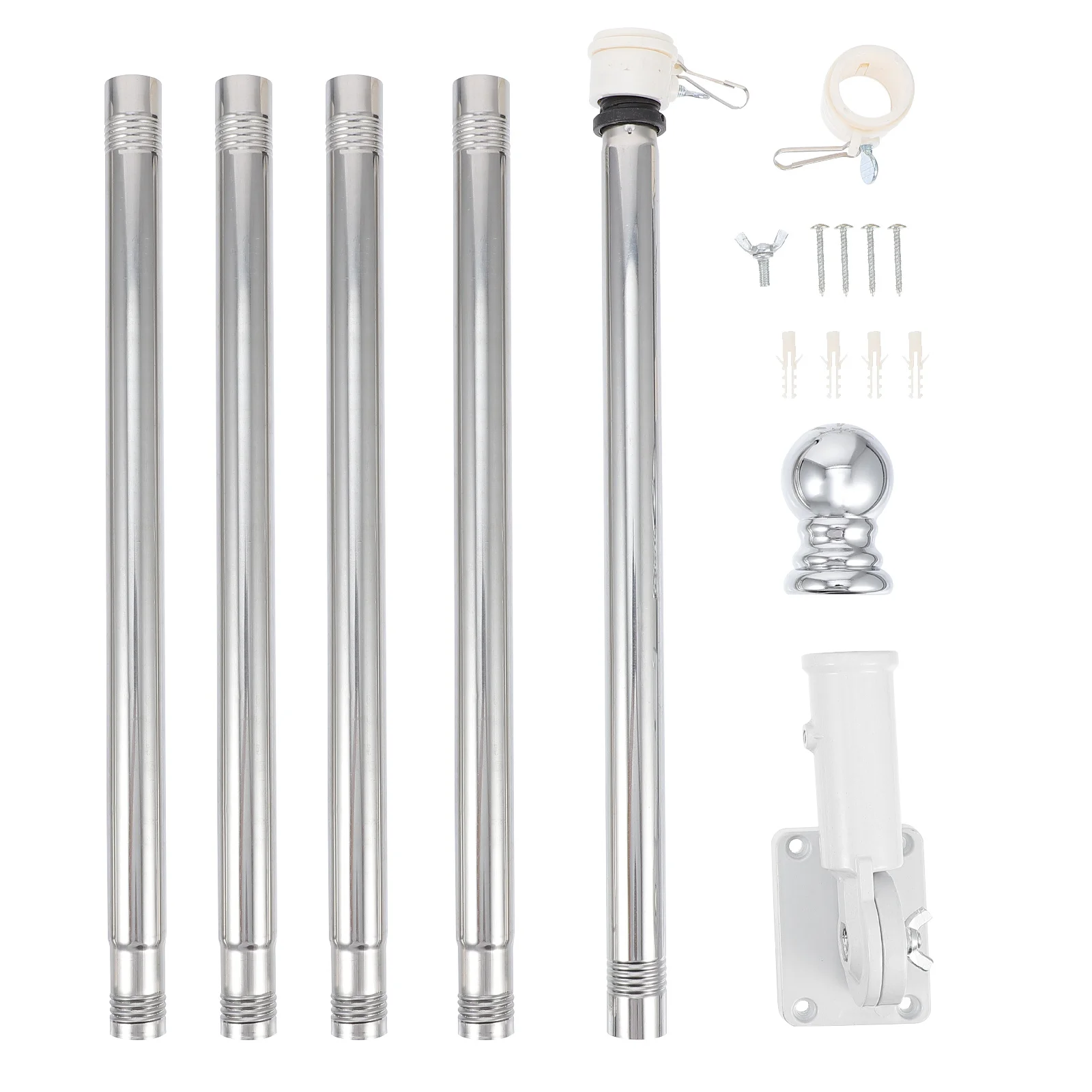 

Accessories Wall Flagpole Kit Stand Adjustable Bracket Heavy Duty Brackets Shelf Aluminum Alloy American House