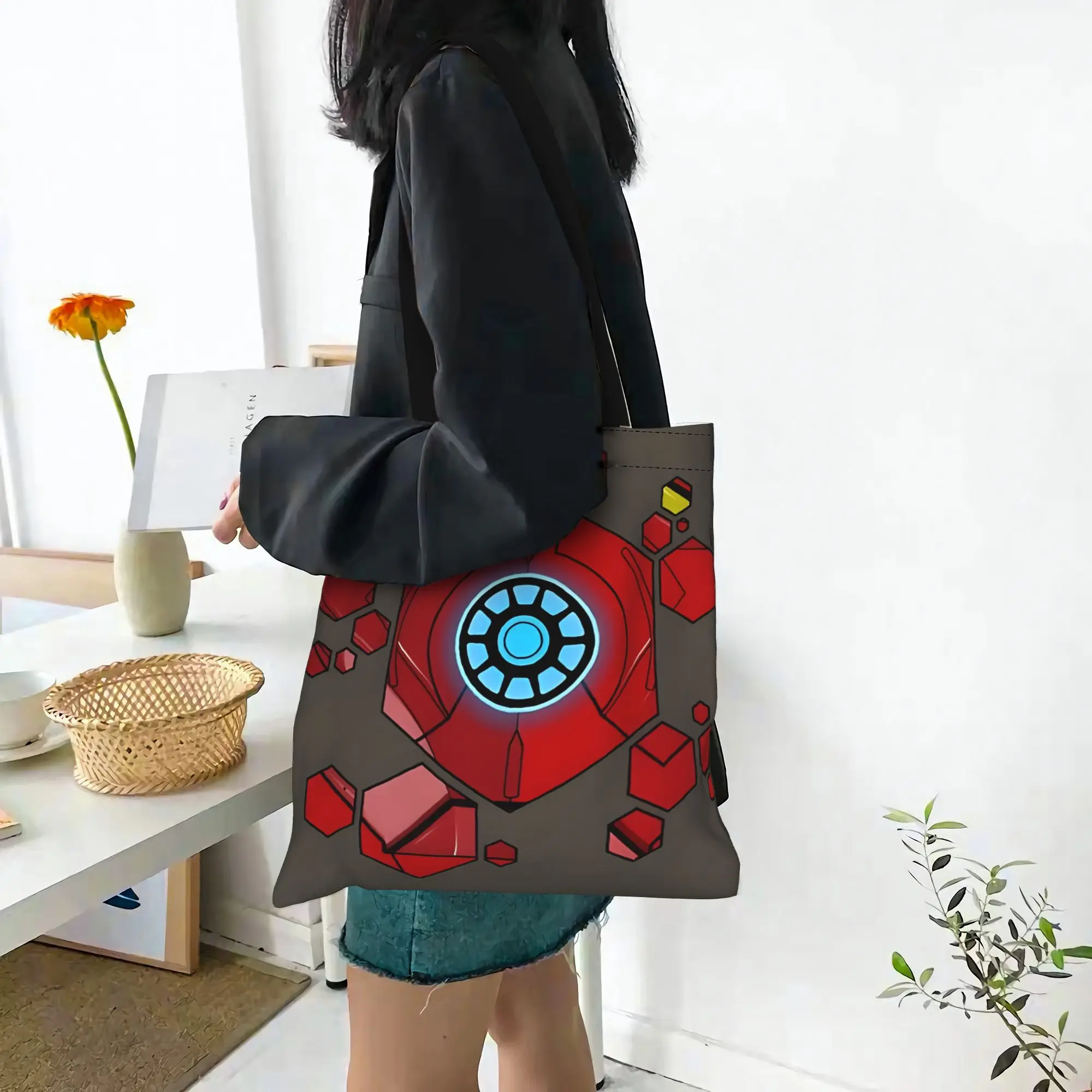 Модная сумка для покупок Leisure Iron Armour Hex Canvas Marvel, женская сумка-тоут через плечо (art.: 3920da237fa51) - 3920da237fa51