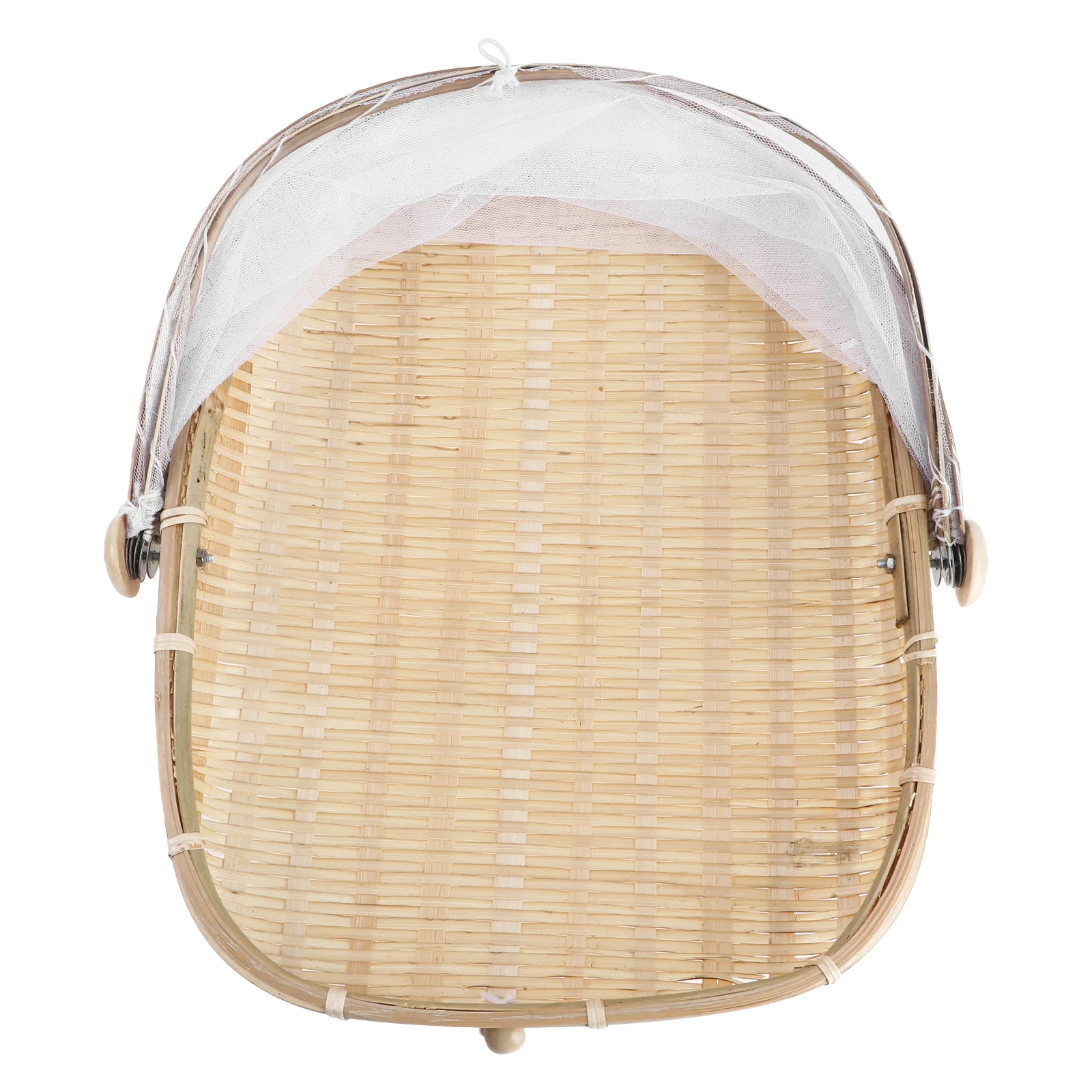 

Basket Coverstent Bread Cover Serving Fruitstorage Woven Mesh Wicker Picnic Outdoor Outside Vegetablelid Plate Rattan Tray