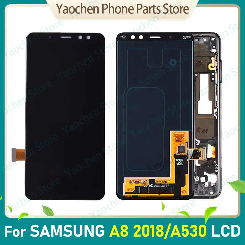 

5.6'' Oled LCD For Samsung Galaxy A8 2018 Display Touch Screen Digitizer Full Assdmbly For A530 A530F A530DS A530N 100% Tested