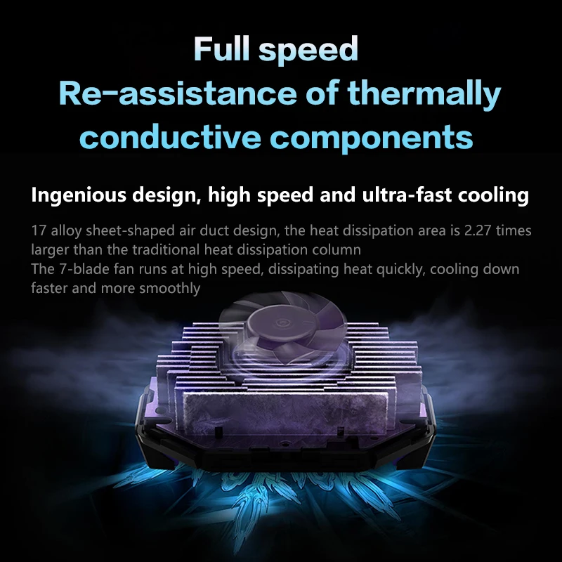 Вентилятор охлаждения Black Shark FunCooler 3 Pro с RGB подсветкой устройство для быстрого