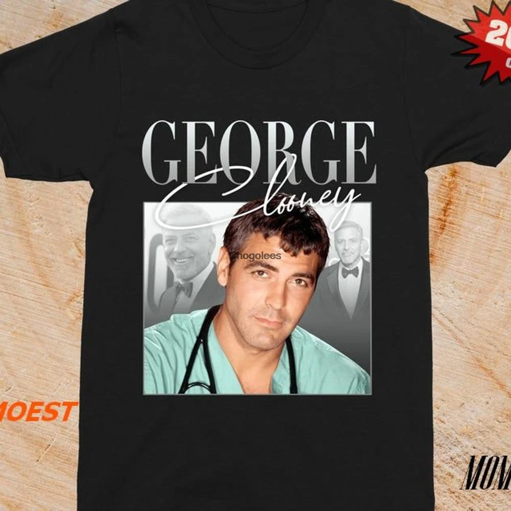 Рубашка для мужчин и женщин винтажный подарок на день рождения Джордж клеуни 90