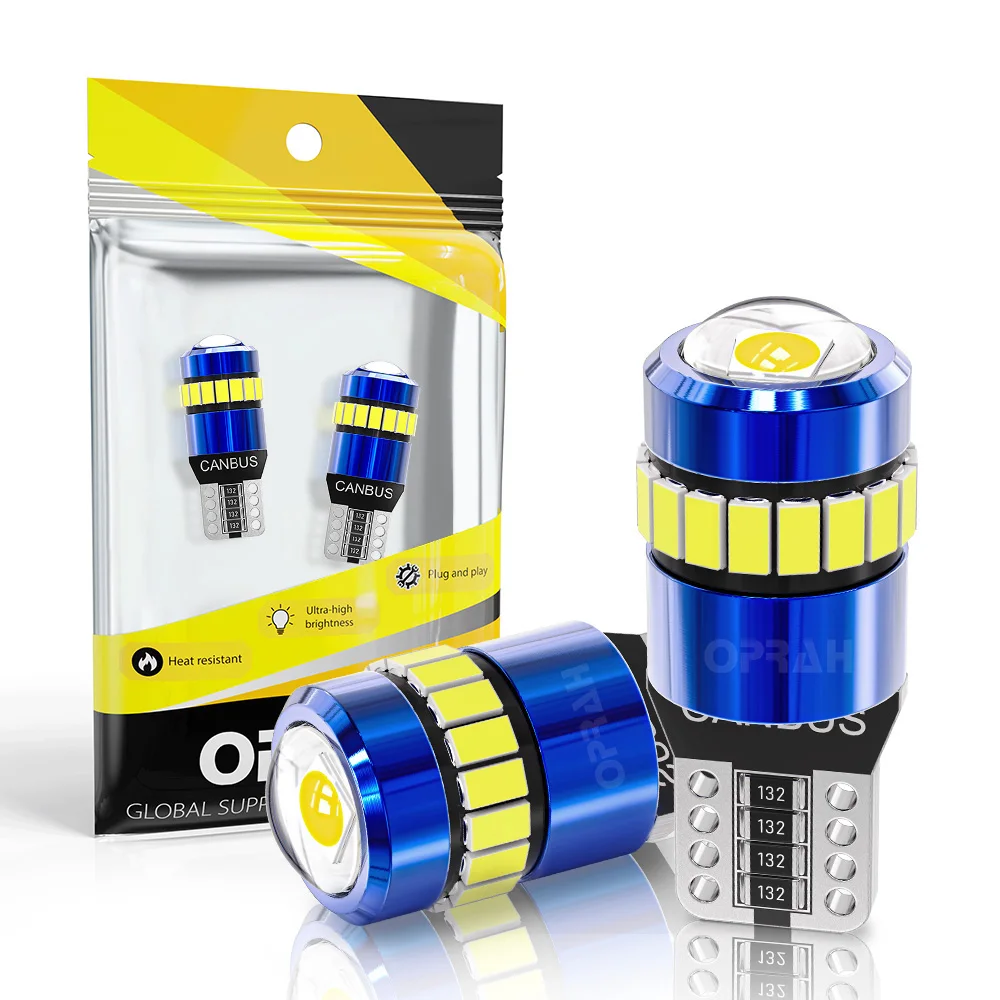 Oprah 2pcs T10 светодиодный W5W 194 168 автомобильная лампа Canbus без ошибок габаритная
