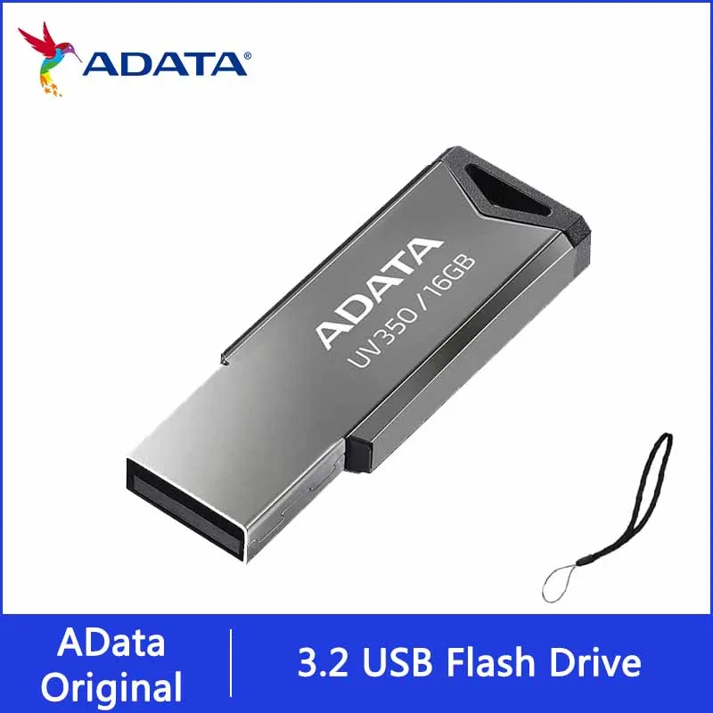 

ADATA 32GB 64GB 128GB Pen Drive Car Speaker Metal High Speed Encrypted U Disk UV350 Series UV350 USB 3.2 128GB