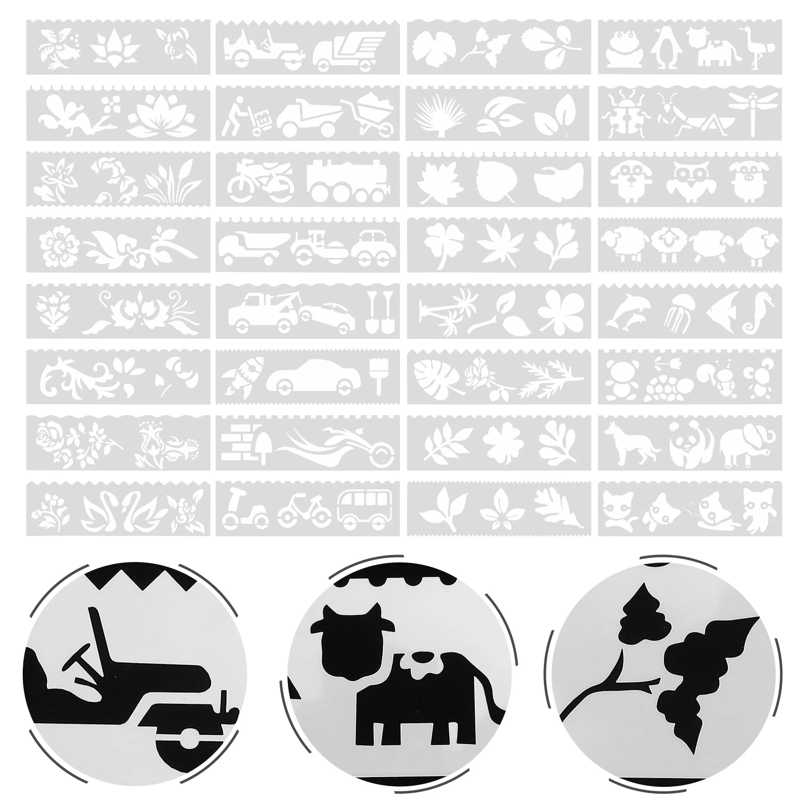 

4 Sets Kids Drawing Stencils Kids Painting Templates Kids Drawing Stencils Hollow Stencils