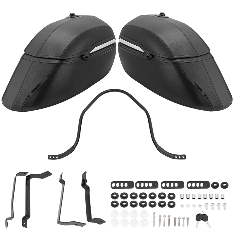 

Мотоциклетная черная жесткая сумка, седельные сумки, багажник, чехол для Victory Honda Suzuki Kawasaki Yamaha, универсальный