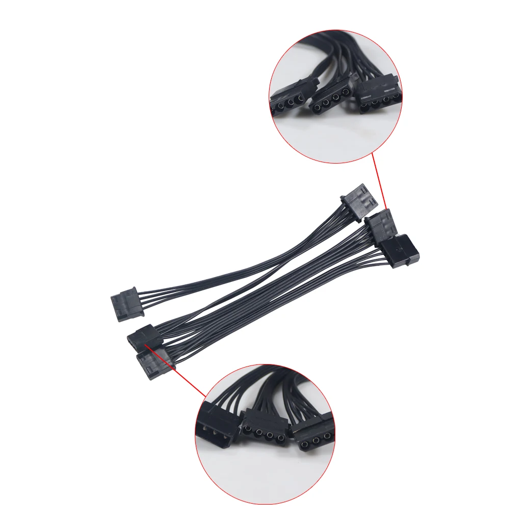 4-контактный IDE Удлинительный кабель питания от 1 до 2/3/2/1/4 штекер гнездовой 4 P