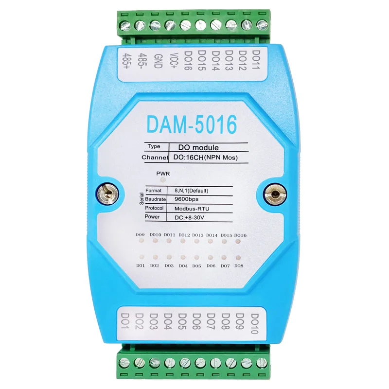 

16-канальный переключатель DAM-5016/цифровой выходной модуль тип NPN mos выход RS485 modbus
