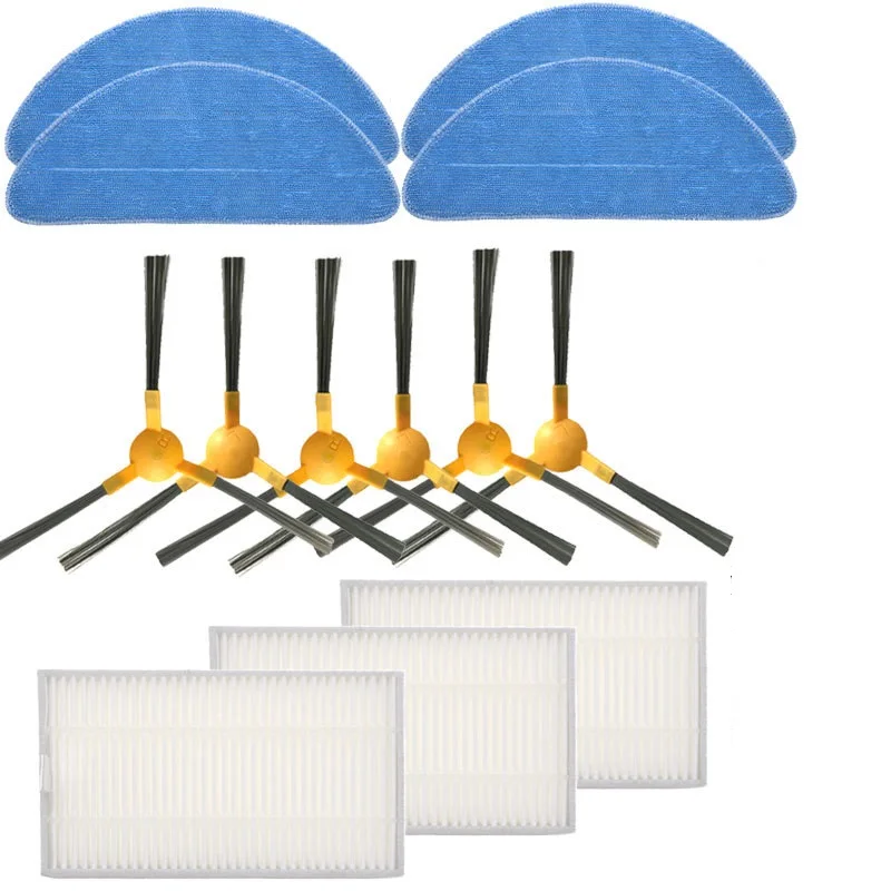 

Vacuum Cleaner Hepa Filter Side Brush Mop Cloths Rags for REDMOND RV-R650S Robotic Vacuum Cleaner Parts Replacement Accessories