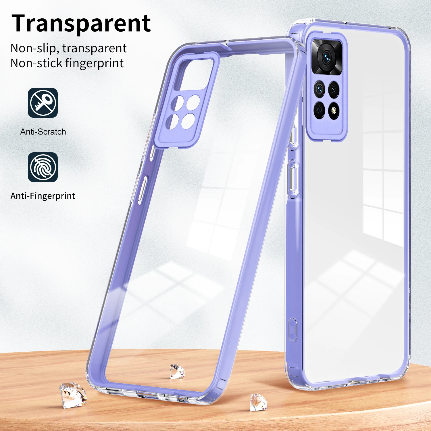 

3 IN 1 Frame Clear Case for Xiaomi Redmi Note 12 Pro 4G Luxury Soft Edges Hard Armor Shockproof Phone Cover for RedmiNote12Pro4G
