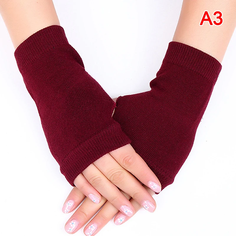 1 пара зимние перчатки женские без пальцев теплые весенне-осенне-зимние