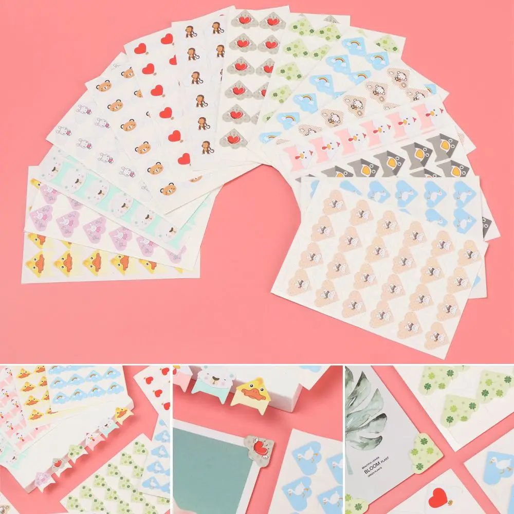 

Cartoon Animals Shape Scrapbooking Handwork Accessories Paper Corner Stickers Photo Albums Decals Picture Frame