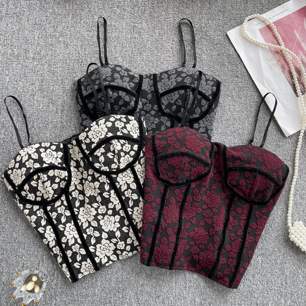 Элегантный кружевной корсет бюстье винтажная пикантная кофта корейская мода