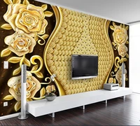 beibehang customized wallpaper mural diamond flower resplendent tv living room high end background wall papel de parede
