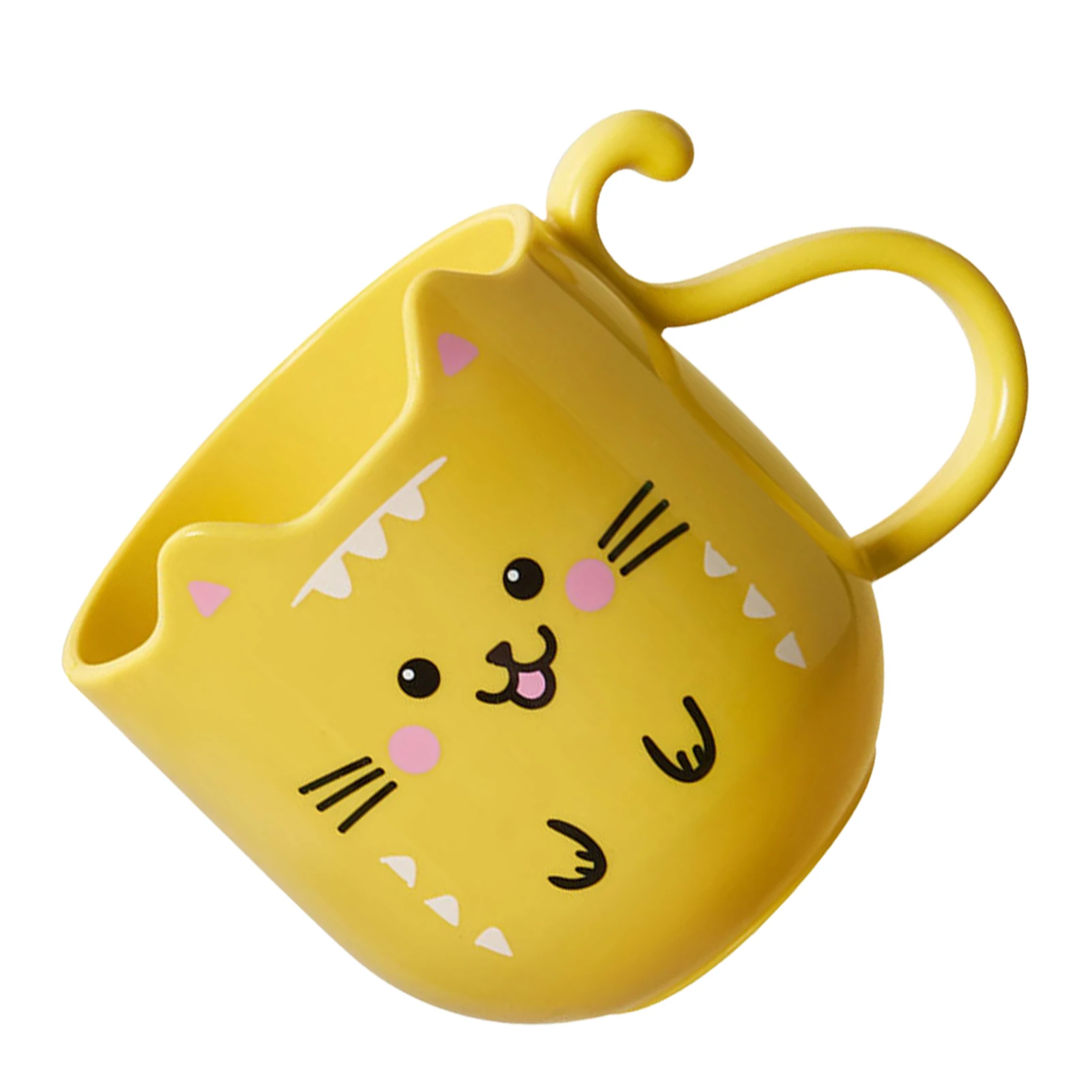 

Cat Mouthwash Cup Home Travel Creative Cartoon Kitten Thickened Wash Cup Cute Cup For Multi-Purpose Organizer Bathroom Kitchen
