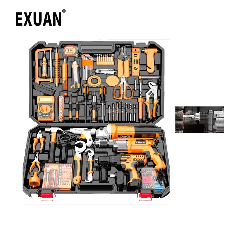 Toolbox Set Household Industrial Electric Drill Electric Electrician Hardware Daily Maintenance Combination Tool Set