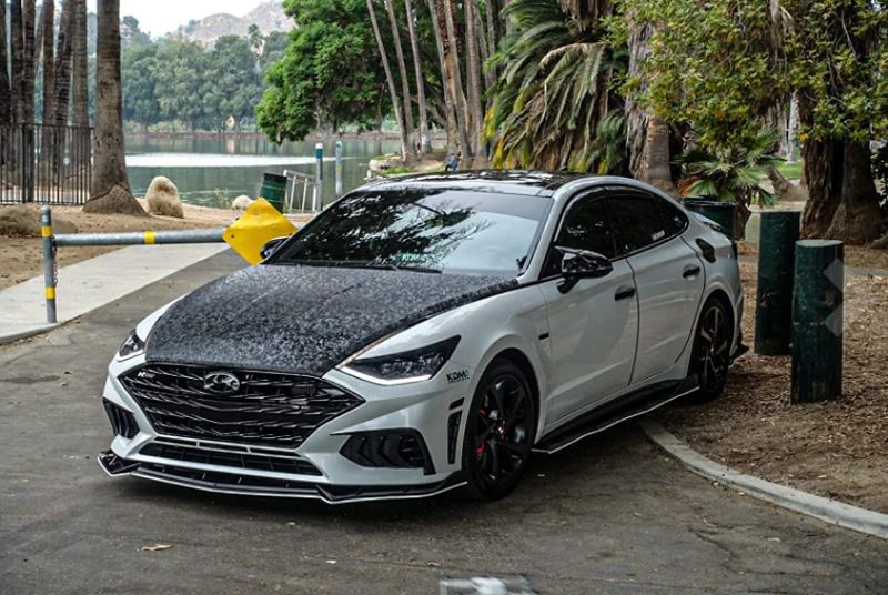 

Black Forged Carbon Fiber Vinyl Wrap Roll with Air Release Bubble Free Self Adhesive Car Wrapping Foil