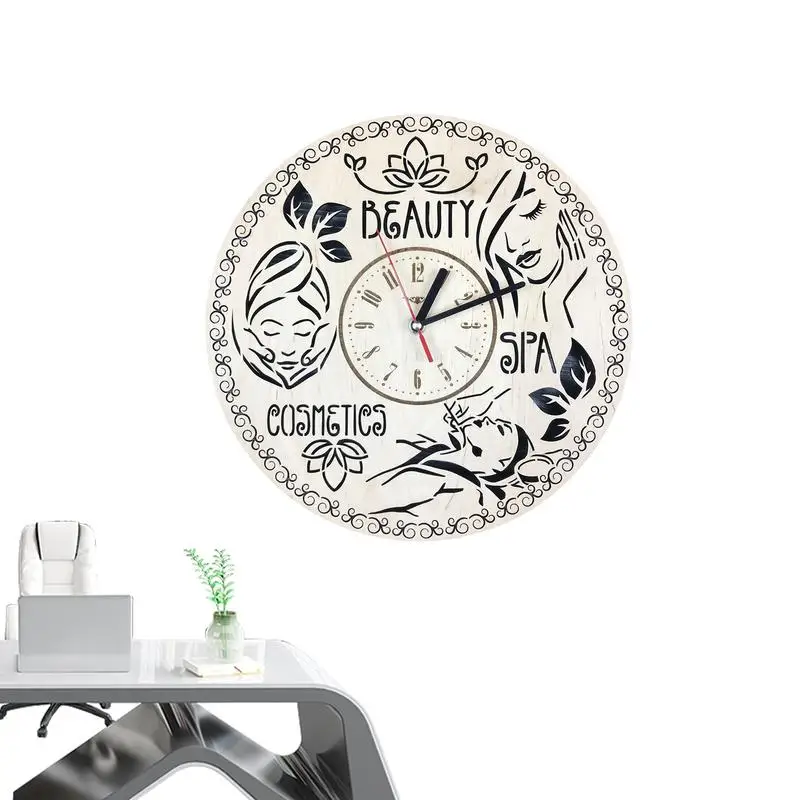 

Wooden Wall Clock Beauty Salon Wall Cloc Creative Wooden Beauty Salon Wall Clock Modern Wall Art Decoration Sign For room