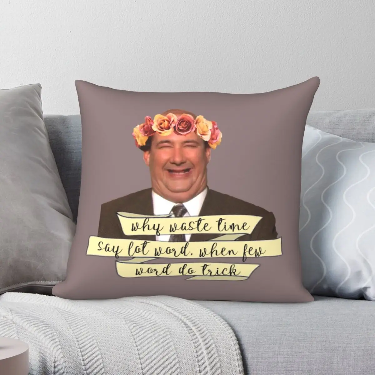 

Чехол для диванной подушки Kevin Malone, из полиэстера и льна