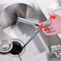 home kitchen bathroom sink pipe dredger can be bent hand pinch four claw extractor anti clogging remover sewer garbage clip