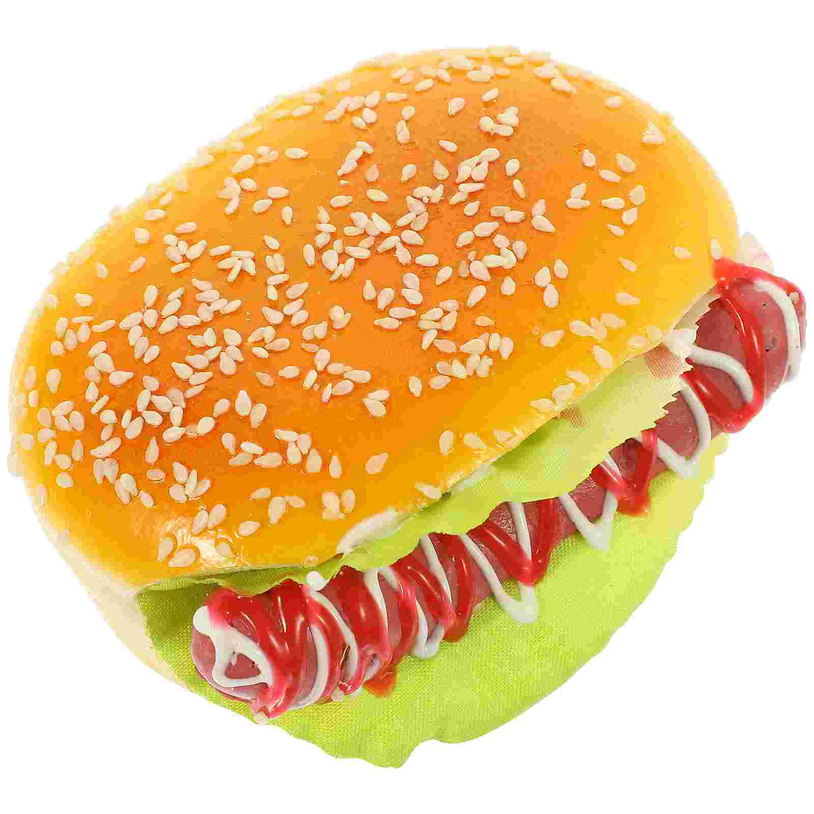 

Burger Fake Toy Props Model Models Simulation Kitchen Decoration Artificial Decorations Burgers Table Realistic Display Dog Pu