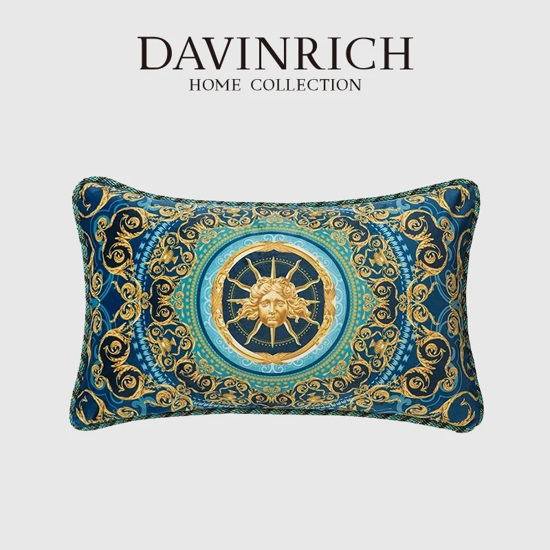 

DAVINRICH Medusa Lumbar Pillow Cover Italy Renaissance Art Luxury Velvet Cushion Case Gorgeous Boutique Coussin Free Shipping