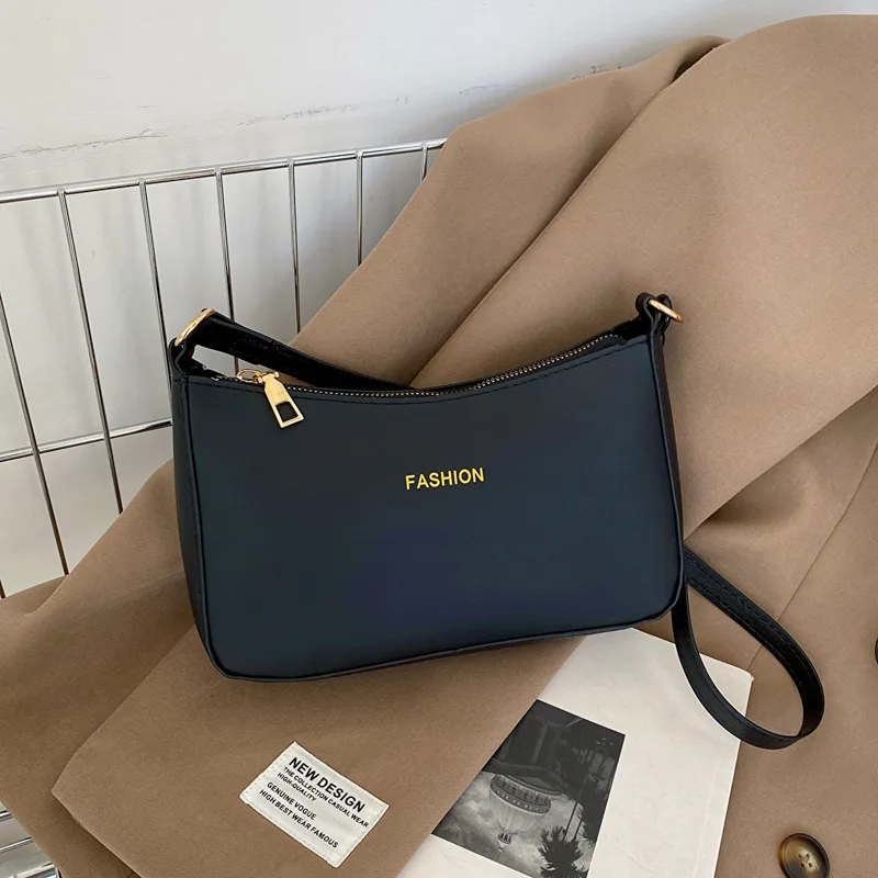 

Модная простая однотонная сумка для женщин, новинка 2022, модная однотонная сумка через плечо для женщин