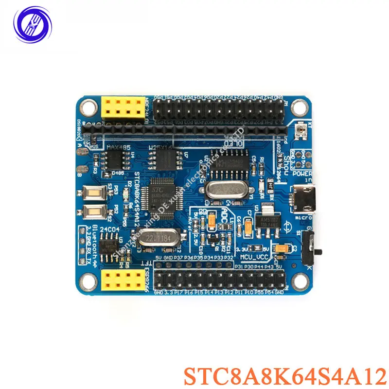 

Макетная плата STC8A8K64S4A12, модуль 1T, одночиповая микрокомпьютерная системная плата, встроенная 51 экспериментальная печатная плата STC15, Upgrad, 1 шт.