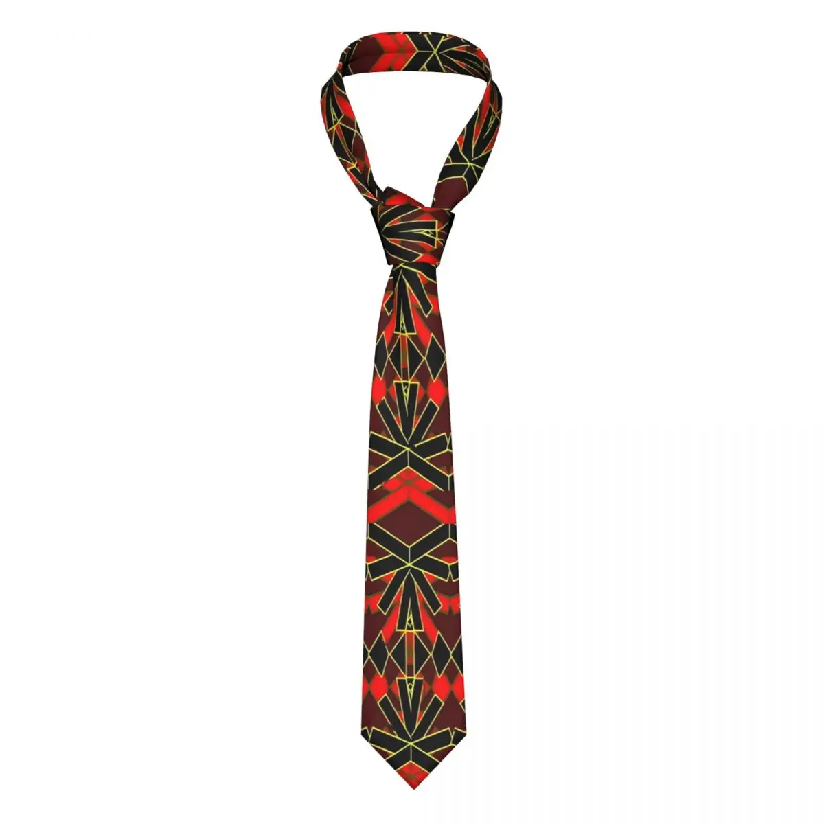 

Винтажный галстук Дашики красная черная рубашка галстук с принтом шеи формальный галстук из полиэстера шелка подарок мужской галстук
