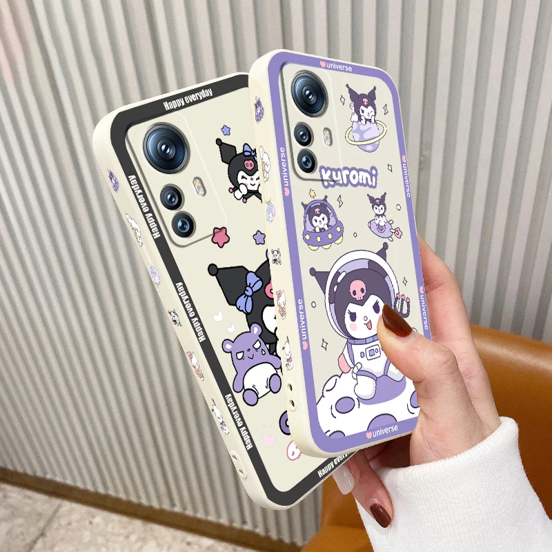 

Cartoon Cute Kulomi Sanrio Phone Case For Xiaomi Mi 13 12S 12 12X 12T 11i 11T 11 10 10S Pro Lite Ultra 5G Liquid Left Rope
