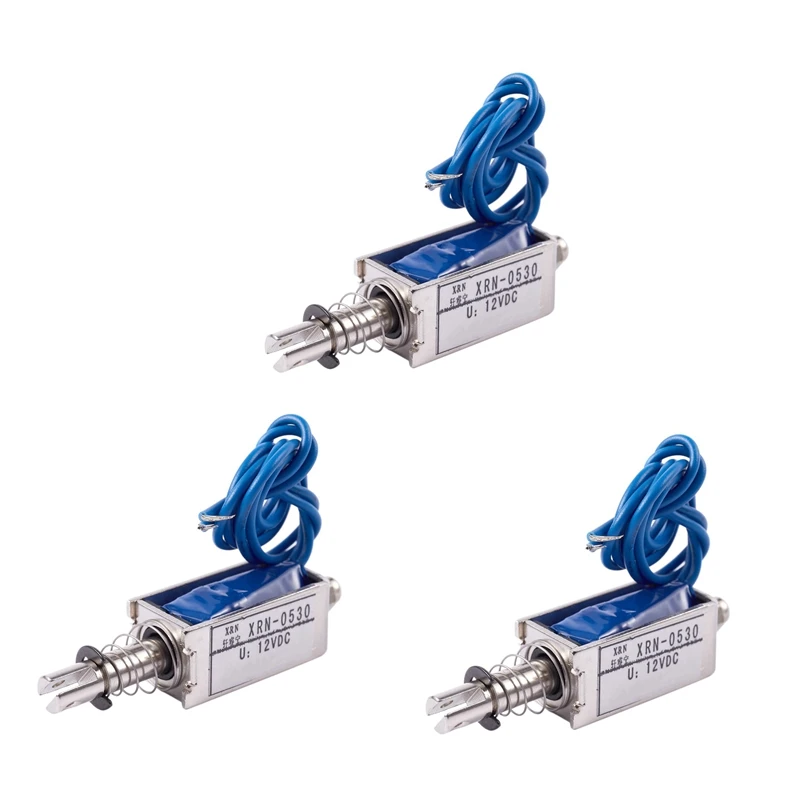 

3X Solenoid Electric Solenoid Type Push / Pull 10 Mm DC 12 V 2.1 Kg Force