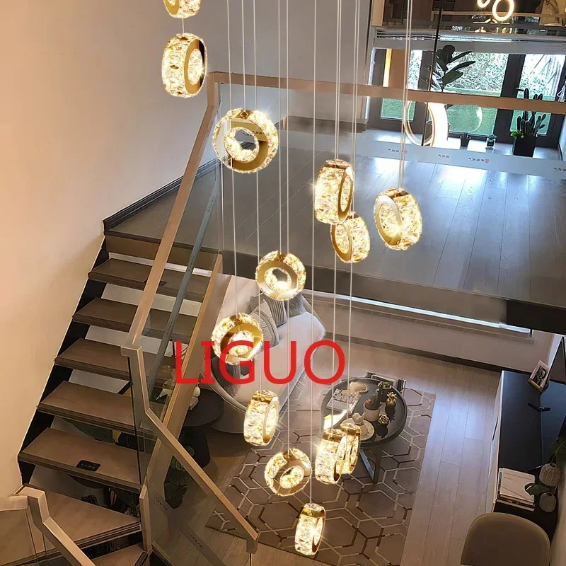 Современная Подвесная лампа для дома подвесные светильники лестницы гостиной
