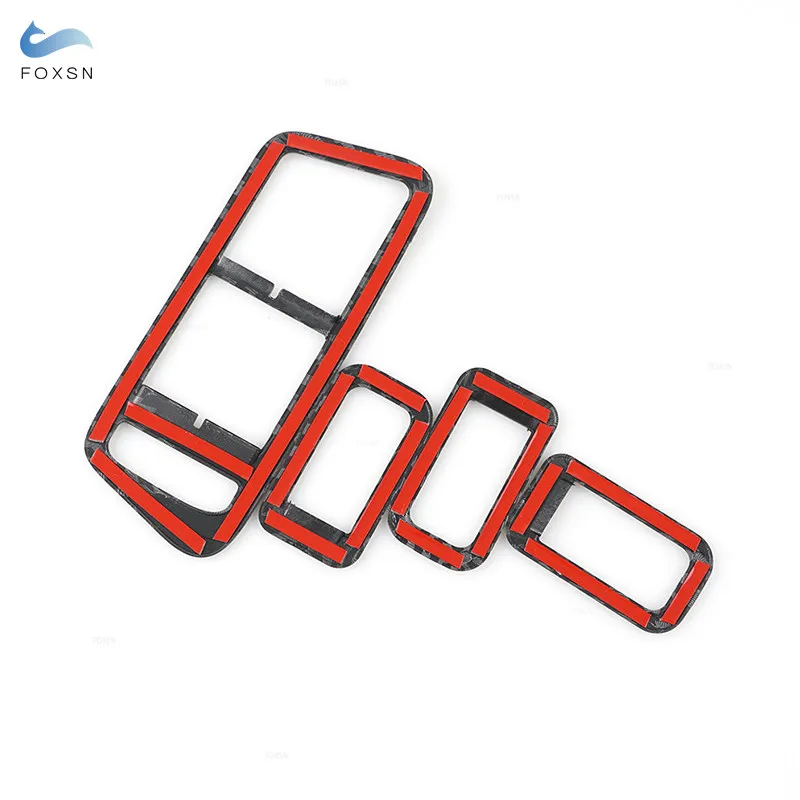 Автомобильный Стайлинг текстура углеродного волокна переключатель управления