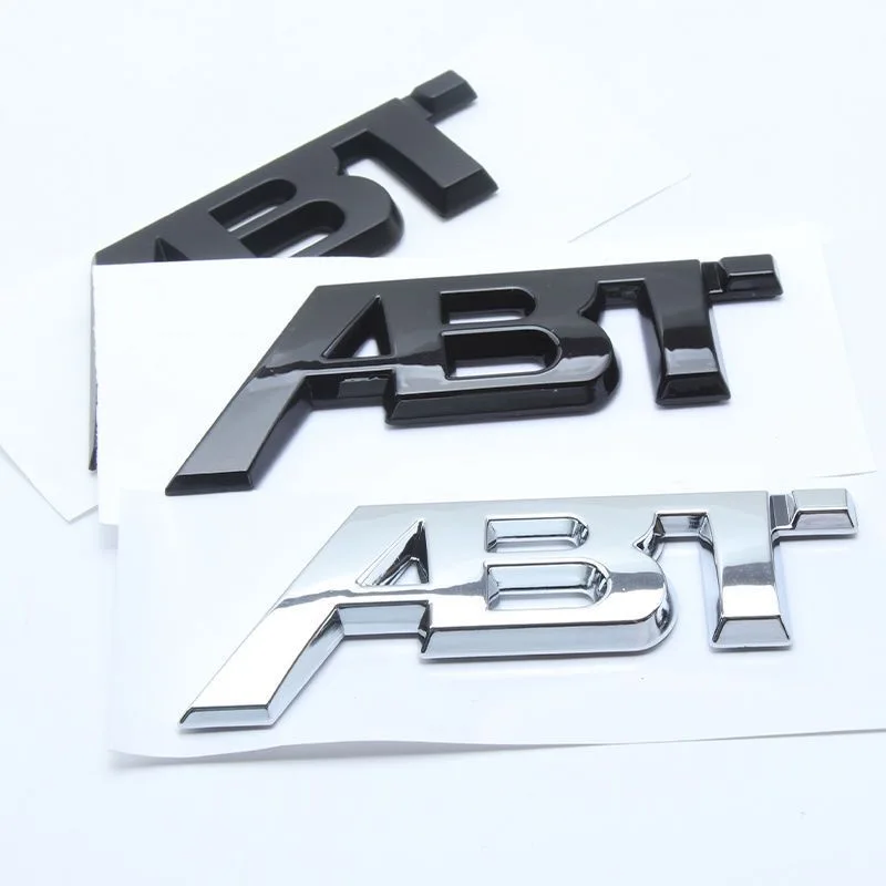 Фото 3D ABS ABT наклейка на задний багажник автомобиля с буквенным логотипом для A3 A4 A5 A7 A7 Q3 Q5 Q7 TT RS6 RS3 аксессуары №2