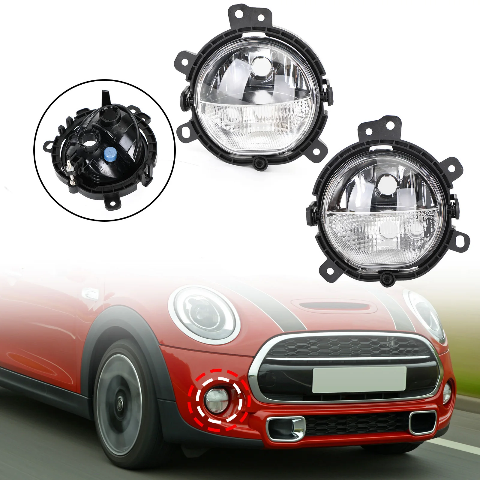 

Передний бампер Topteng, левый и правый противотумансветильник для BMW Mini Cooper 14-17 Clubman, автозапчасти