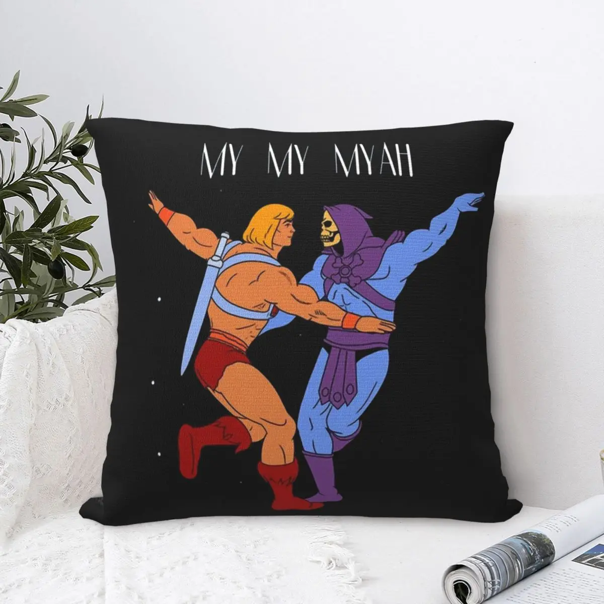 

MY MY MYAH Hug Pillowcase He-Man The Master Of The Universe Backpack Cojines Livingroom Chair Throw Pillow Case Decorative