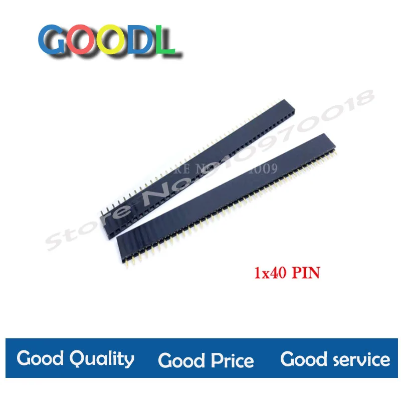 

10PCS 1X40 PIN Single Row Straight FEMALE PIN HEADER 2.54MM PITCH Strip Connector Socket 140 40p 40PIN 40 PIN