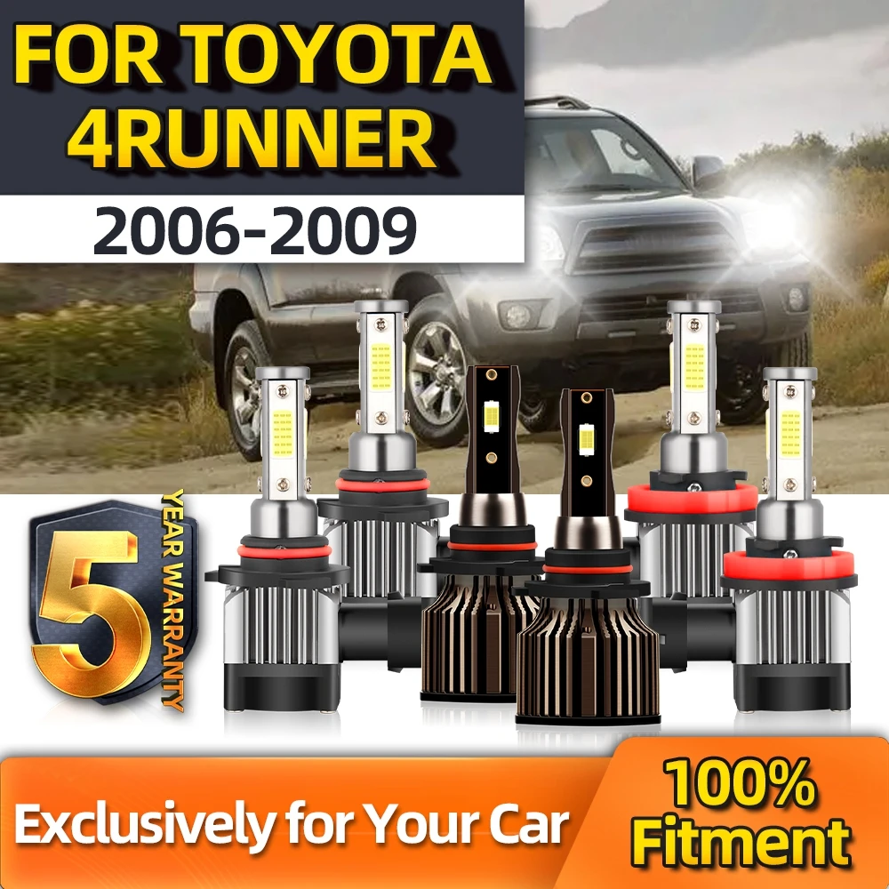 

Crossfox LED Plug-N-Play Bulbs H11 9006 9005 Low High Fog Light Kit Ultra-white 12V For Toyota 4Runner 2006 2007 2008 2009