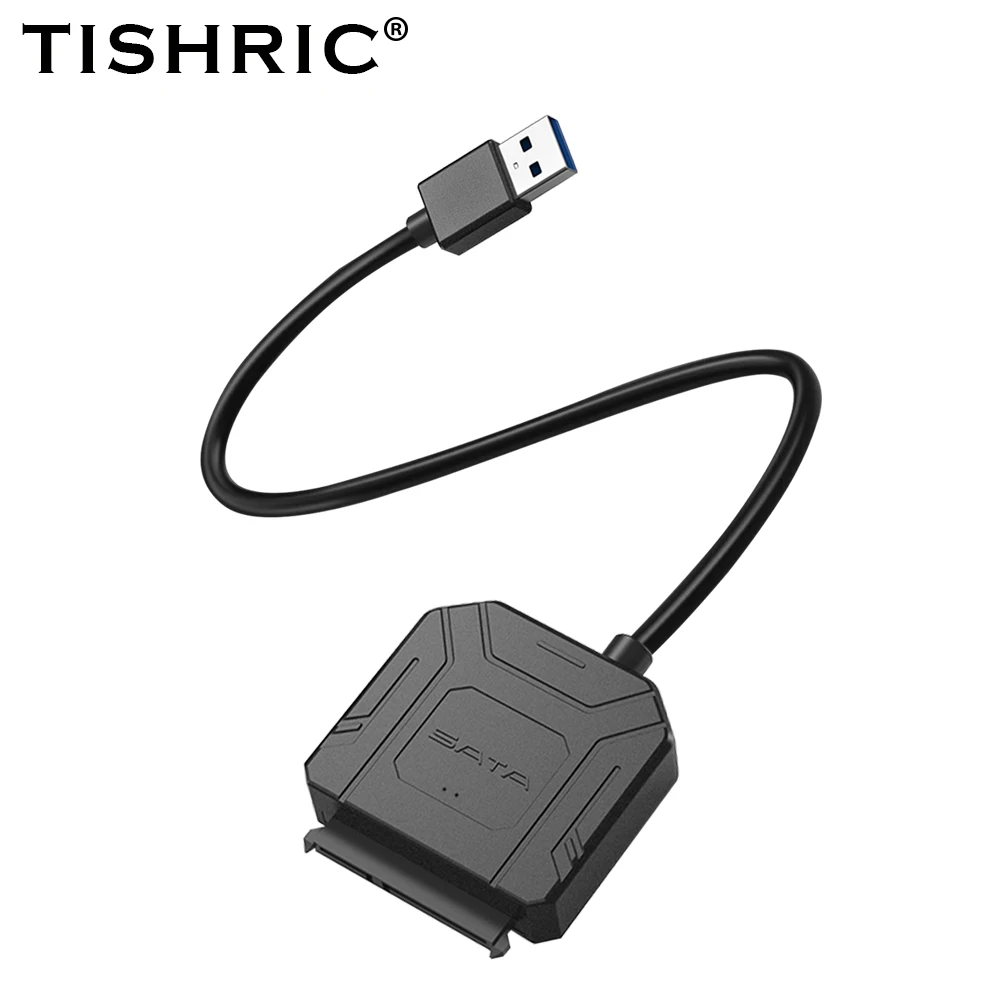 Кабель-адаптер TISHRIC USB 3 0-Sata, USB3 0 с поддержкой питания ЕС, 2,5/3,5 дюйма, HDD SSD, жесткий диск SATA III, шнур для ПК, ноутбука