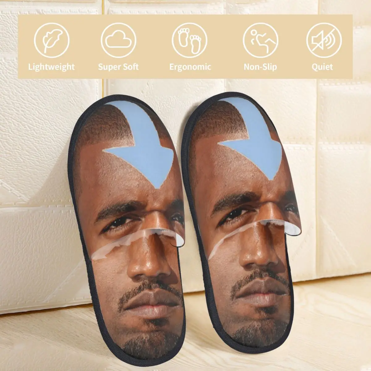 Тапочки KANYE west rapper из хлопка домашние удобные тапочки пены с эффектом памяти