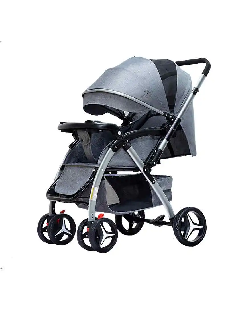 

Baby Stroller Large Space Sitting and Lying Comfortable Folding Washable Stroller
