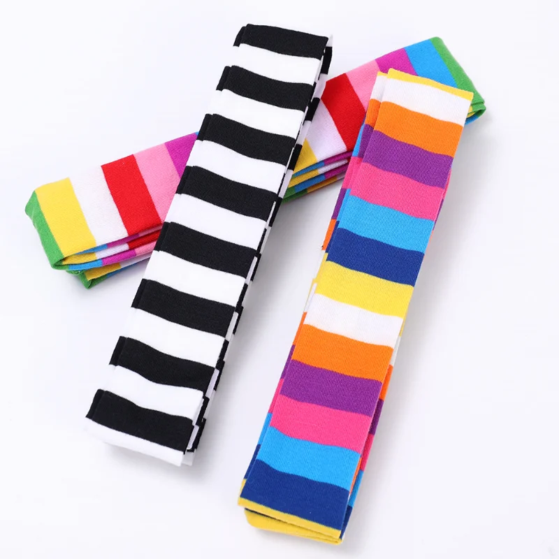 Black White Striped Scarf Long Y2K Women's Scarf Fashion Punk Striped Scarves Muffler Clothing Accessories Harajuku Decoration images - 6