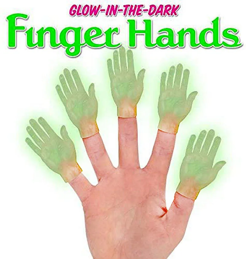 

2PCS /Set Children Novelty Toys Funny Finger Fingertip Luminous Palm Funny Cat Pet Prank Joke Party Halloween Cosplay Prop