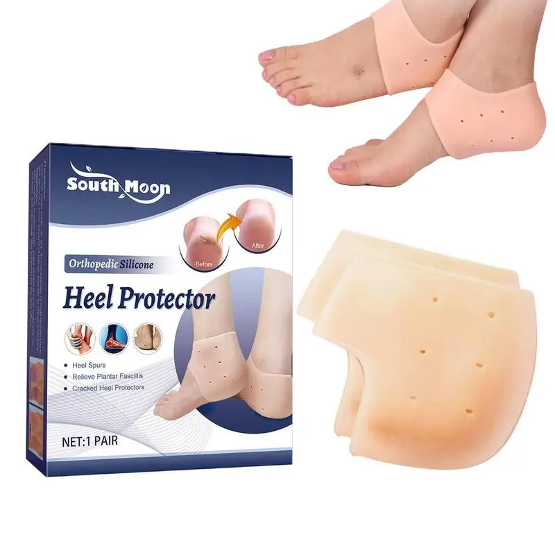

Heel Cups Soft Silicone Anti-Dry Heel Covers Heel Relief Protective Pads For Using In High Heels Work Boots And Ballet Flats