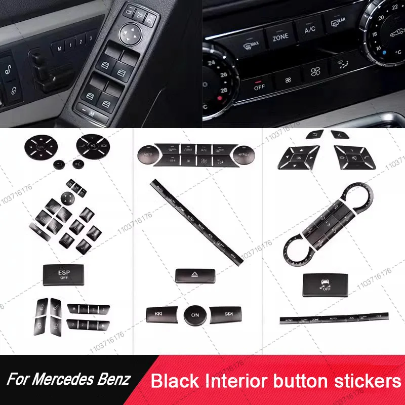 Фото Накладка на кнопки для Mercedes-Benz CLA GLA GLE GLK A B C E Class ML GL W176 W246 W242 W204 W205 W212 C117 X166 X204 X156 №1